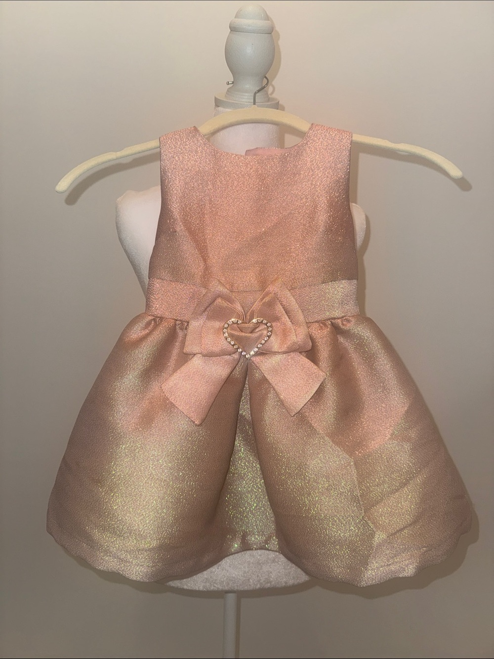 Girls' Pink Shimmer Formal Dress with Bow flower girl or party animal (or both)
